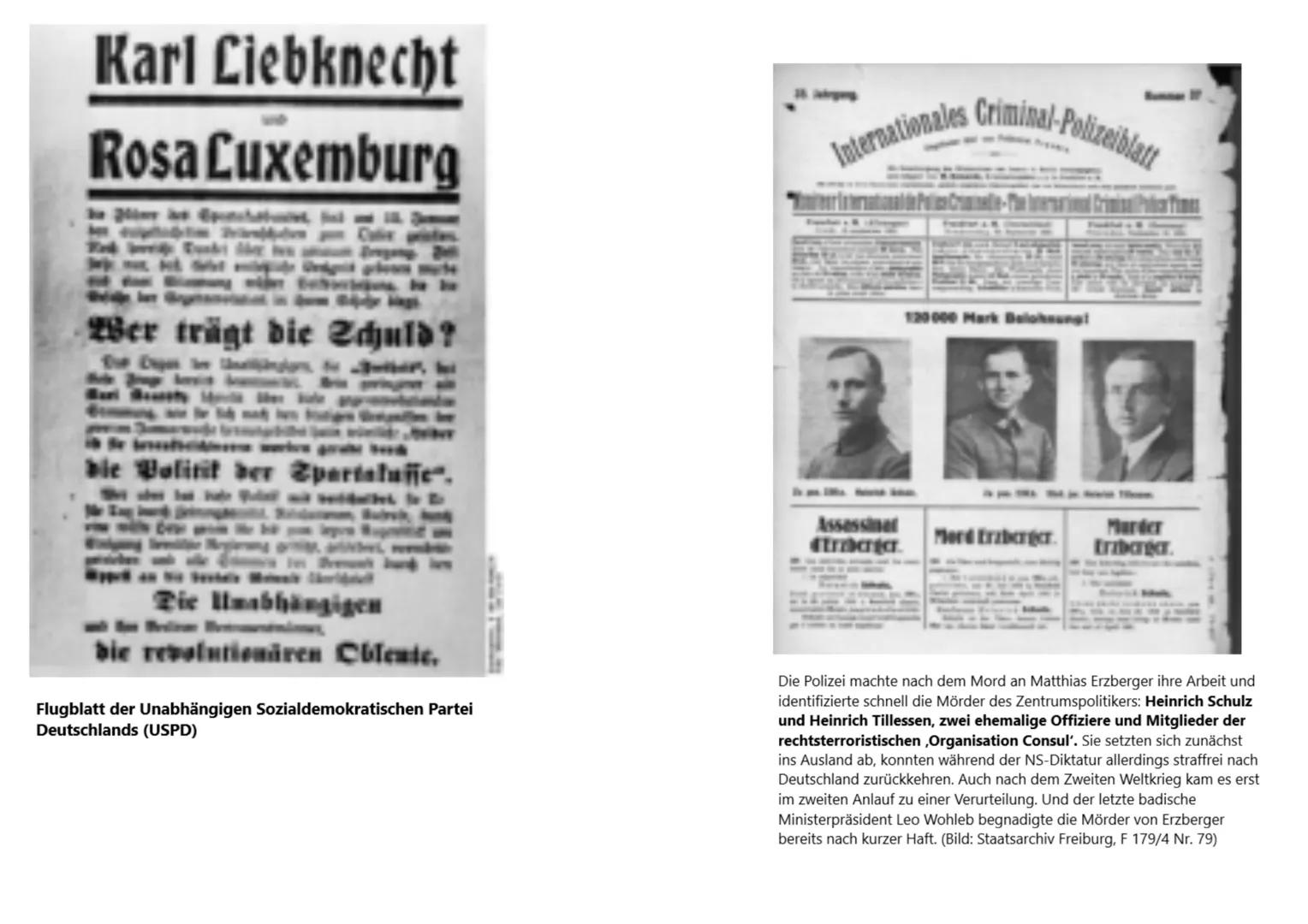 1919-
Rosa Luxemburg
Karl Liebknecht
Politische Morde
Kurt Eisner
1922
Matthias Erzberger
Walther Rathenau Was fällt unter dem Begriff der p