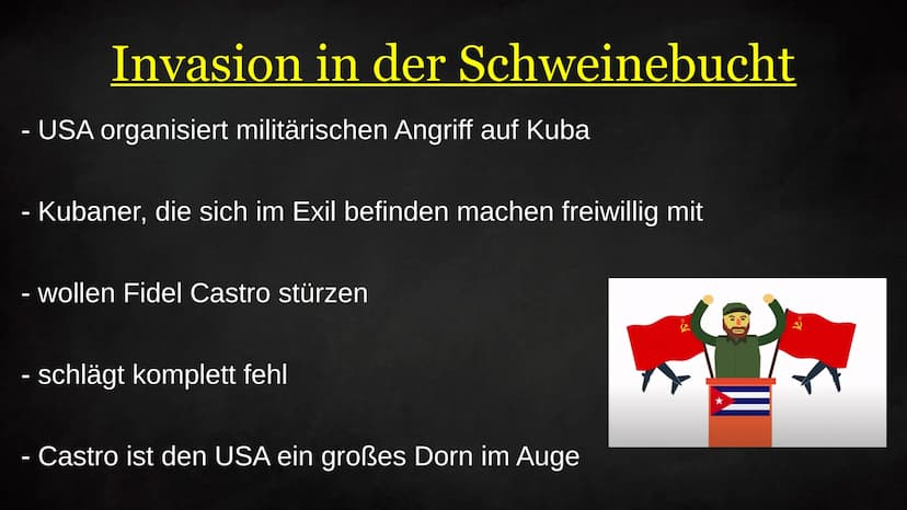 USA
"1
Kuba-Krise
Die Welt stand vor einem Atomkrieg".
und Gliederung
1. Kuba-Krise Begriff
2. Vorgeschichte
2.1 Kubas Rolle
2.1.1 Invasion 