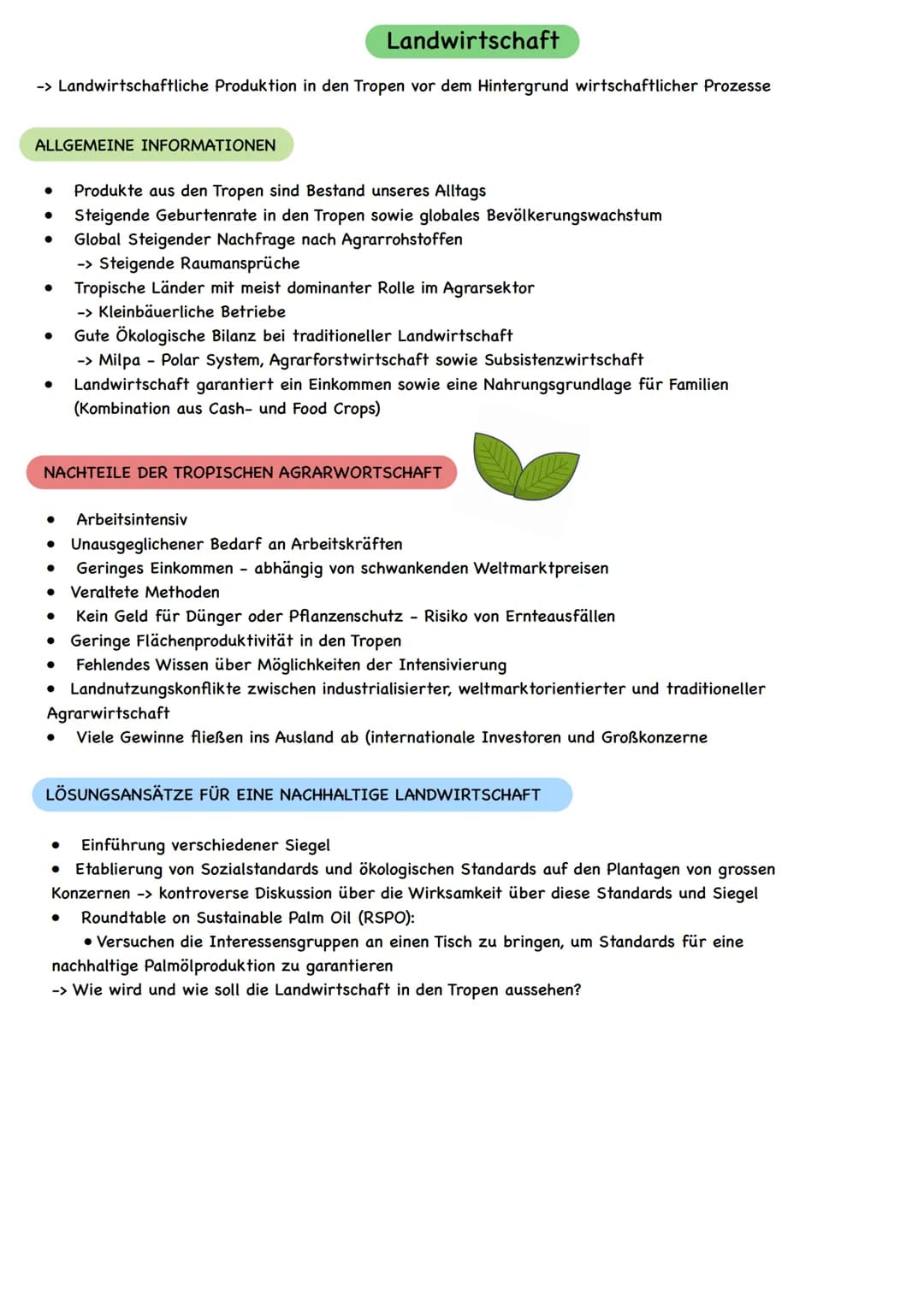 Landwirtschaft
-> Landwirtschaftliche Produktion in den Tropen vor dem Hintergrund wirtschaftlicher Prozesse
ALLGEMEINE INFORMATIONEN
Produk