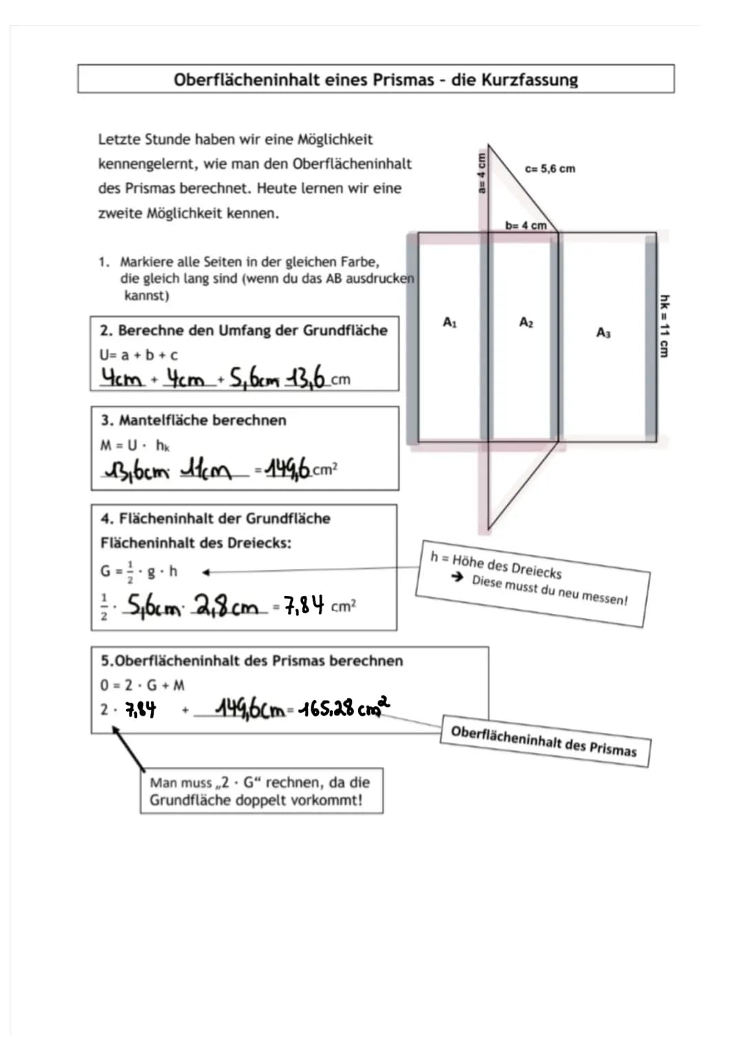 dernzettel: Oberflächen und volumen
Oberflächen:
Trapez: U= atb t d t c
M= Uhk
Gatch
0=2. G + M
Dreiecks
Quadrat:
Rechteck
U= a+b+c
M=U•hk
G