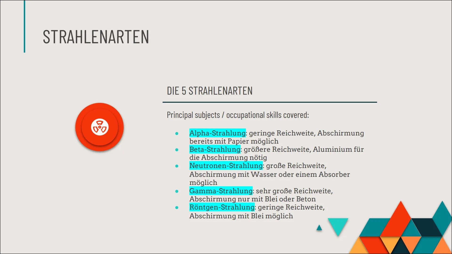 STRAHLEN-
SCHUTZ
A 01
02
03
GLIEDERUNG
WAS IST STRAHLENSCHUTZ?
WIESO IST STRAHLENSCHUTZ WICHTIG?
3 GEBOTE DES STRAHLENSCHUTZES
04 STRAHLENAR