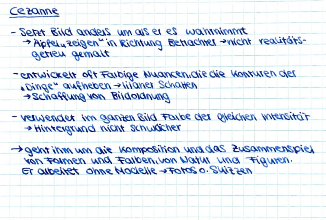 Was ist typisch für Wolfgang Tillmans und Cezanne? Entdecke Paul Cézannes Merkmale