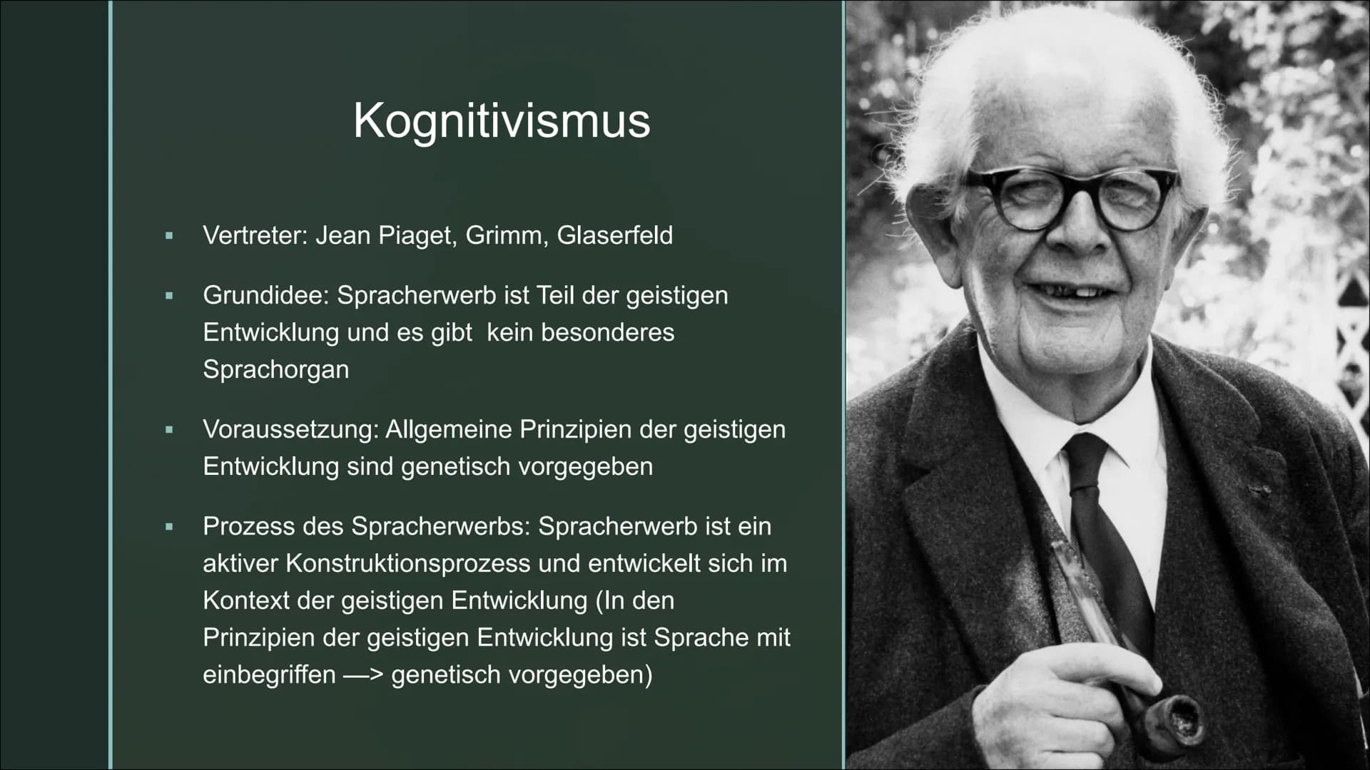 Deutsch
Spracherwerbs
modell ■
■
Stufen des Spracherwerbs
Spracherwerbsmodelle:
Behaviorismus
Kritik Behaviorismus
Nativismus
Inhaltsverzeic