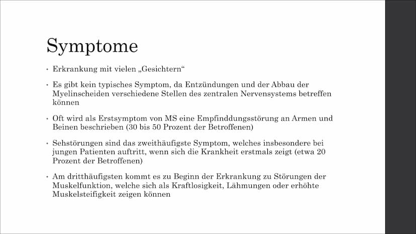 Multiple Sklerose
(MS) Inhaltsverzeichnis
Was ist Multiple Sklerose (MS)?
Allgemein
neurobiologische Ebene
Ursachen und Entstehung
Symptome

