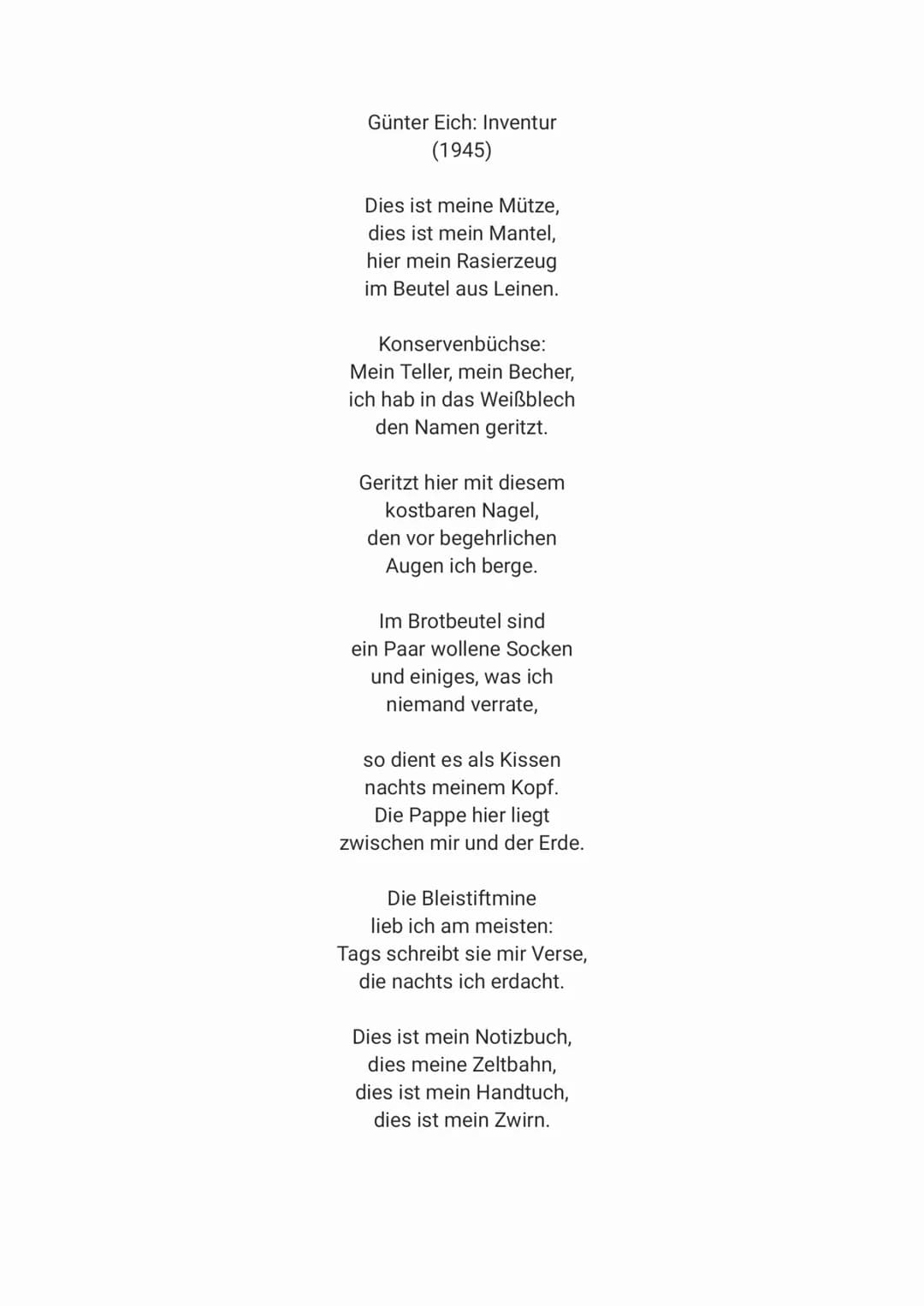 Epochenüber sicht
Literatur Mach REM
MACH KRIES
(ca. 1945-1950)
Begriff
Trümmerliteratur
Leben der Menschen
in den Trümmern der
vom Krieg ze