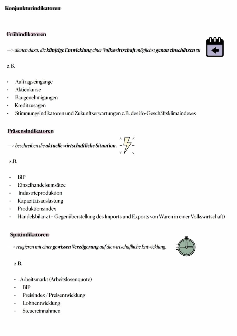 PoWi Klausur 15.03.2023
einfacher und erweiterter Wirtschaftskreislauf
Konjunkturzyklus (Phasen und deren Merkmale)
Konjunkturindikatoren un