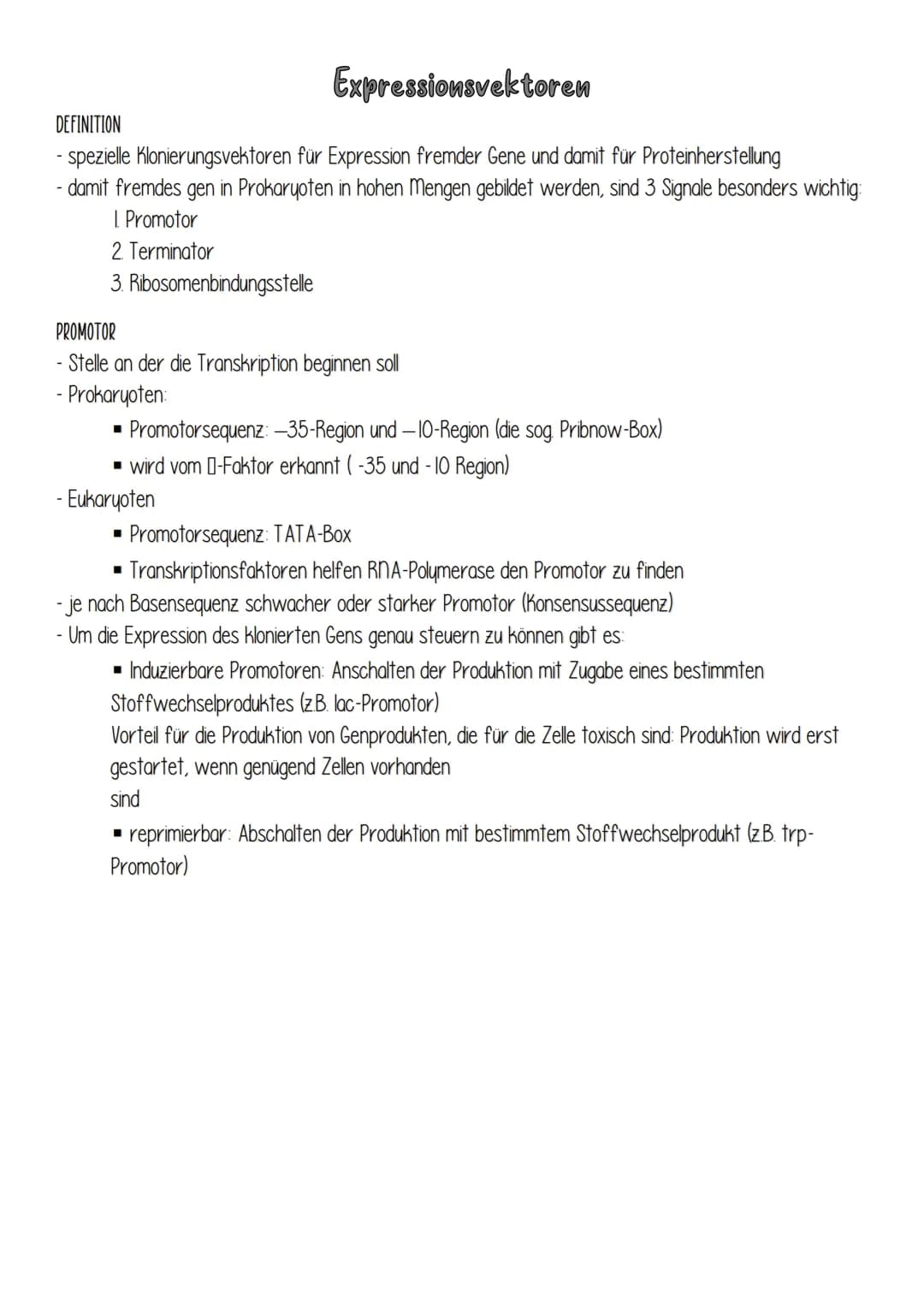 DEFINITION
o Umgangssprachlich Genfähre / Gentaxi
o nucleinsäure-molekül, das bei Klonierungsexperimenten als Träger von Fremd-DNA dient
ANW