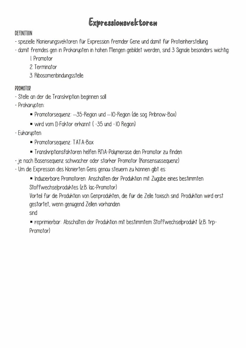DEFINITION
o Umgangssprachlich Genfähre / Gentaxi
o nucleinsäure-molekül, das bei Klonierungsexperimenten als Träger von Fremd-DNA dient
ANW