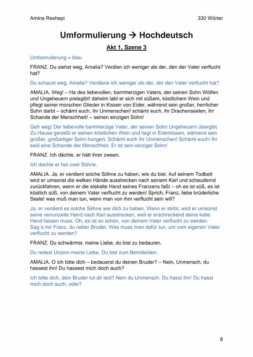 Von Friedrich Schiller
ww
NEE T
KEY
POPEV
888
DIE
RÄUBER
Vm6is
ymsls
Calamy
VIESIS
INT
1 Amina Rexhepi
Seite:
Inhaltsverzeichnis
Pflichtaufg