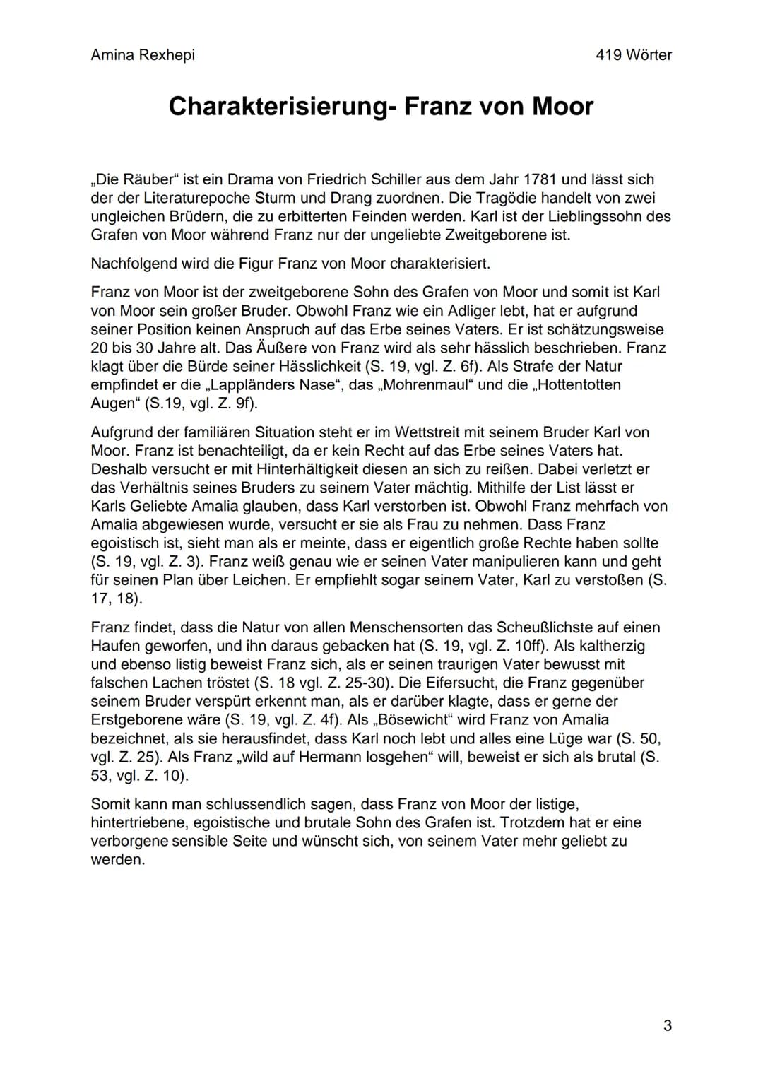 Von Friedrich Schiller
ww
NEE T
KEY
POPEV
888
DIE
RÄUBER
Vm6is
ymsls
Calamy
VIESIS
INT
1 Amina Rexhepi
Seite:
Inhaltsverzeichnis
Pflichtaufg