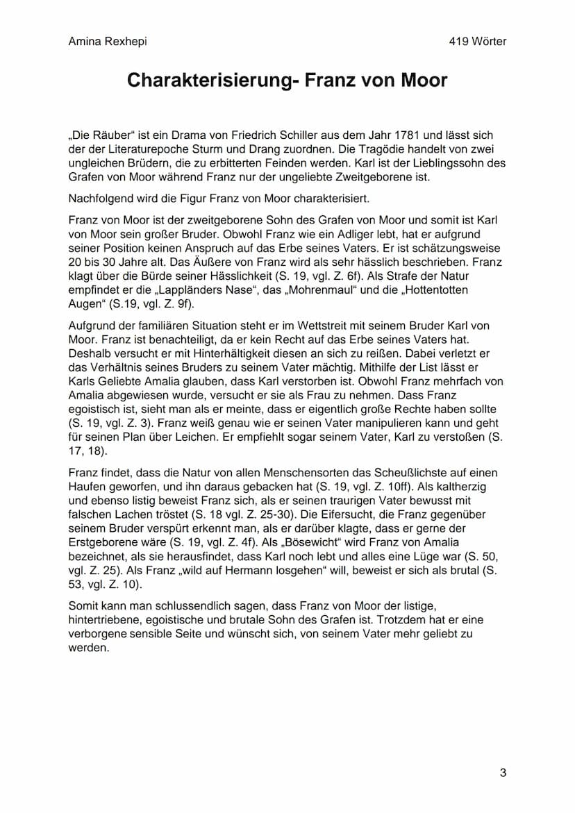 Von Friedrich Schiller
ww
NEE T
KEY
POPEV
888
DIE
RÄUBER
Vm6is
ymsls
Calamy
VIESIS
INT
1 Amina Rexhepi
Seite:
Inhaltsverzeichnis
Pflichtaufg