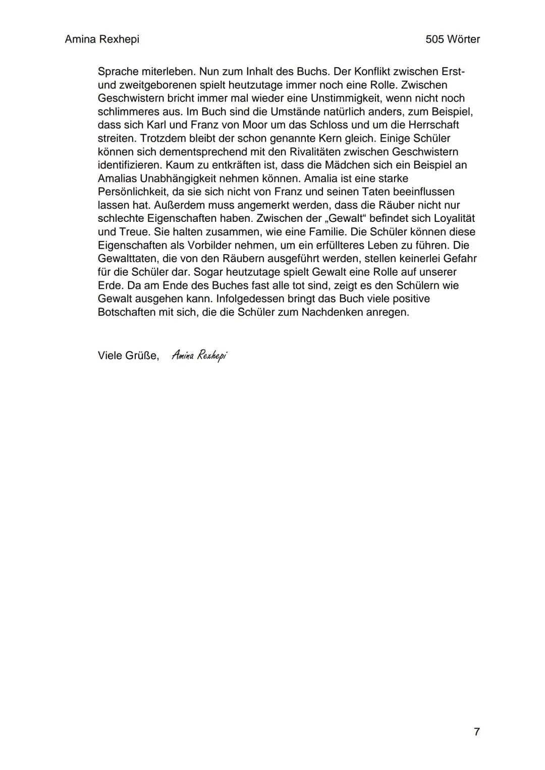Von Friedrich Schiller
ww
NEE T
KEY
POPEV
888
DIE
RÄUBER
Vm6is
ymsls
Calamy
VIESIS
INT
1 Amina Rexhepi
Seite:
Inhaltsverzeichnis
Pflichtaufg