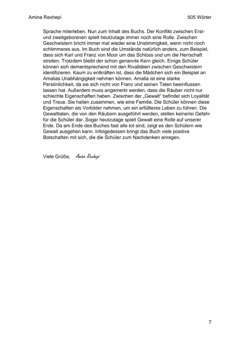 Von Friedrich Schiller
ww
NEE T
KEY
POPEV
888
DIE
RÄUBER
Vm6is
ymsls
Calamy
VIESIS
INT
1 Amina Rexhepi
Seite:
Inhaltsverzeichnis
Pflichtaufg