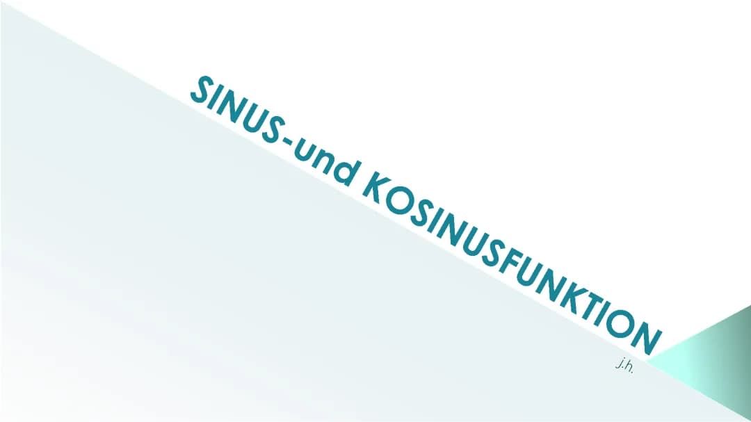Vortrag zu Sinus- und Kosinusfunktion