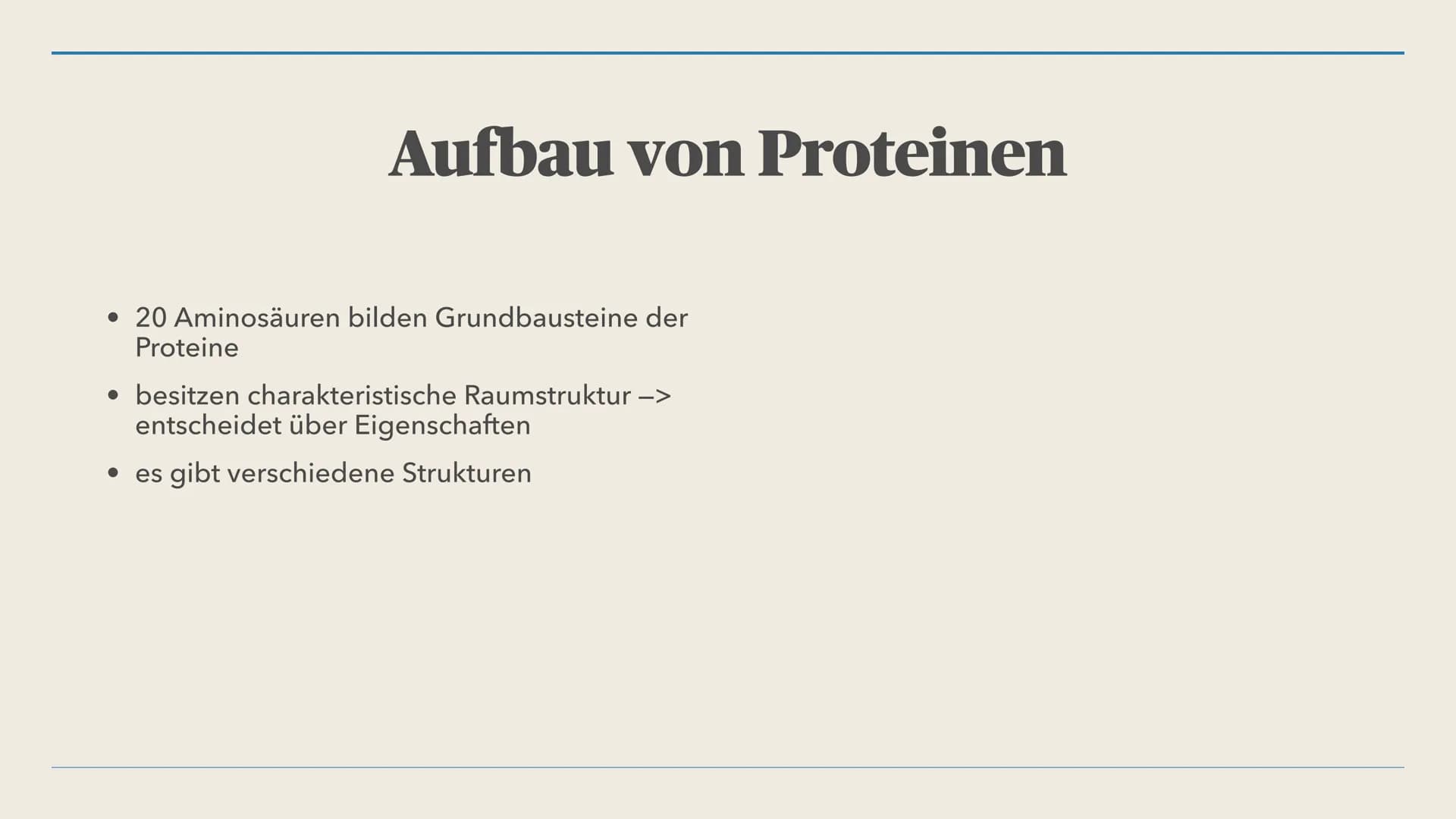 Proteine Übersicht
- Was sind Proteine?
- Aufbau
- Aufgaben
- Eiweißmangel Was sind Proteine? Was sind Proteine?
●
Synonym = Eiweiße
• Makro