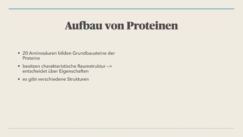 Proteine Übersicht
- Was sind Proteine?
- Aufbau
- Aufgaben
- Eiweißmangel Was sind Proteine? Was sind Proteine?
●
Synonym = Eiweiße
• Makro