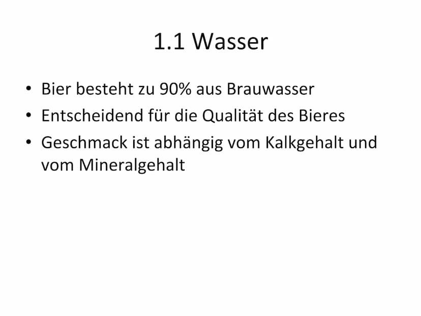 GFS - Herstellung von Bier Gliederung
Rohstoffe
Brauvorgang
Gärungsprozess
Versuch: alkoholische Gärung
Alkoholfreies Bier 1. Rohstoffe
Wass
