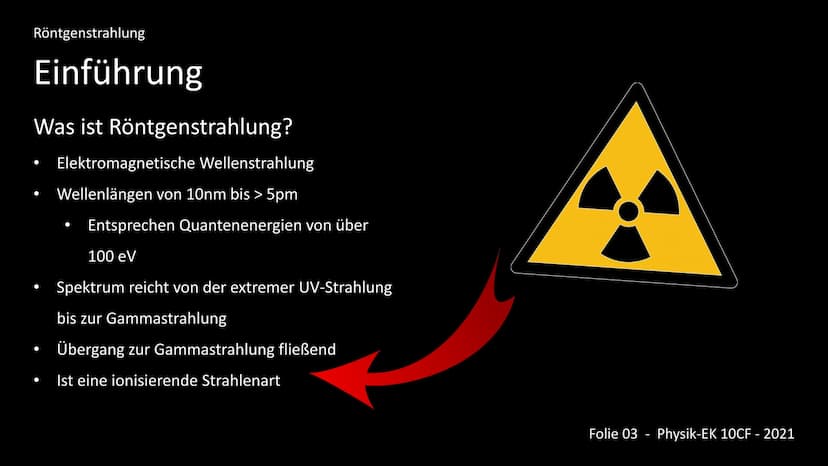 Die Röntgenstrahlung
-Kurzfassung-
Inhalt:
1. Einleitung - Was ist Röntgenstrahlung?
2. Entdeckungsgeschichte
3. Entstehung
4. Wechselwirkun