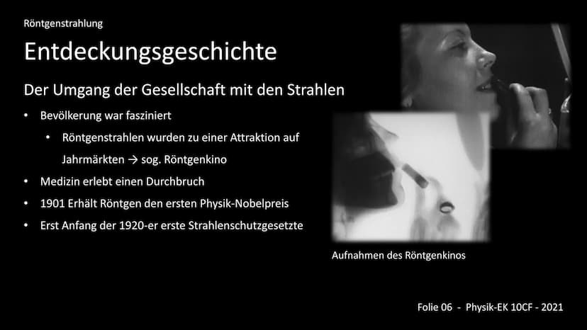 Die Röntgenstrahlung
-Kurzfassung-
Inhalt:
1. Einleitung - Was ist Röntgenstrahlung?
2. Entdeckungsgeschichte
3. Entstehung
4. Wechselwirkun