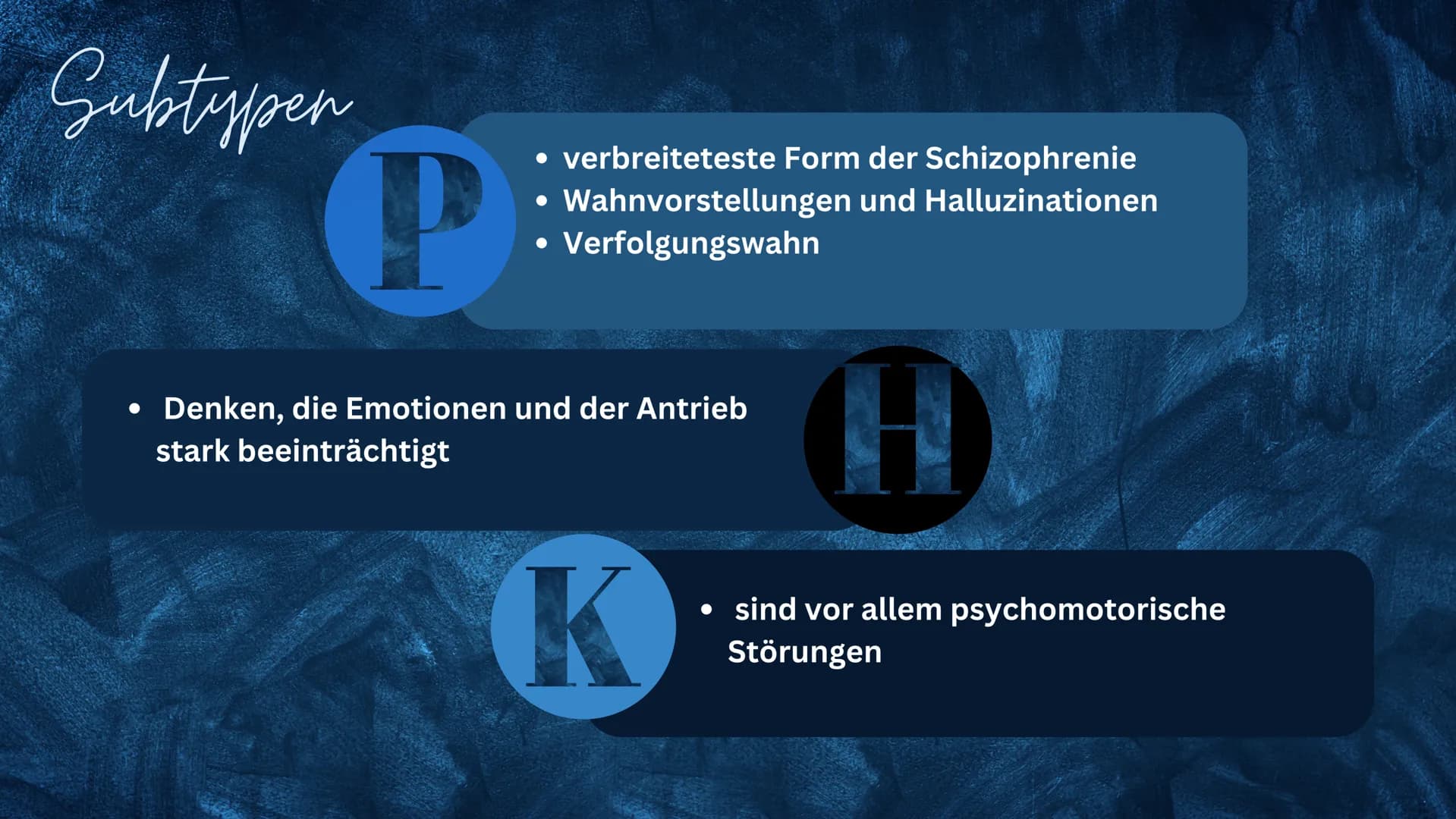 Schizophrenie
EINE HEILBARE ERKRANKUNG? Gliederung
1. Allgemein
2. Symptome
3. Arten (drei Subtypen)
4. Anzahl der Erkrankten
5. Ursachen
6.