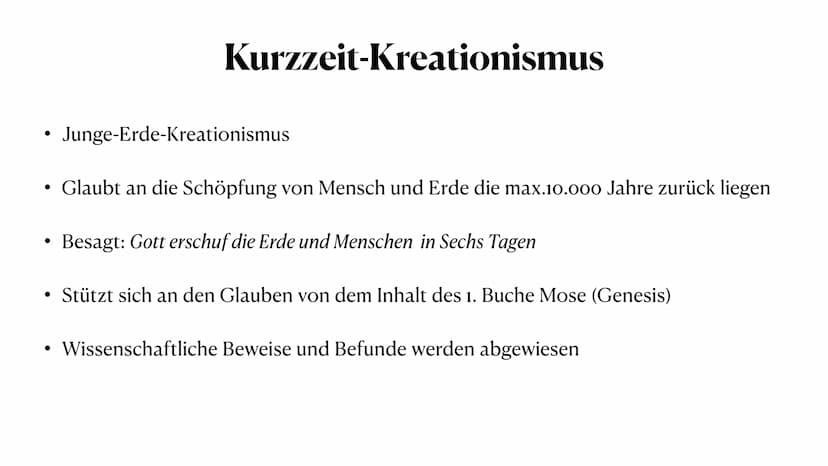 Kreationismus
Die Schöpfung gegen die Evolution Handout
Kreationismus
Bedeutung: Glaubt dass,das Universum,das Leben und der Mensch durch ei
