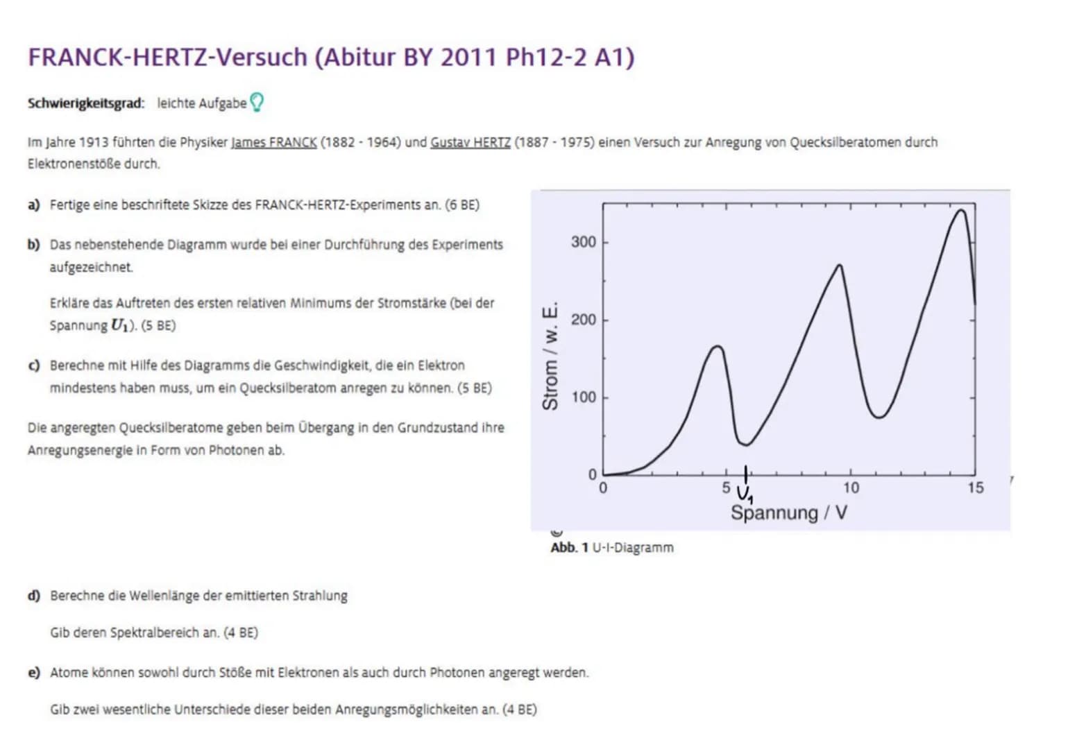 Versuchsaufbau:
glühkeathinde
www.
Franck-Hertz Versuch
164₂=49v
M₂U₂=9,8V
Hop-Alon
00
P
Gitter
€
Beobacking:
Röshire mil. Sobald das Experi