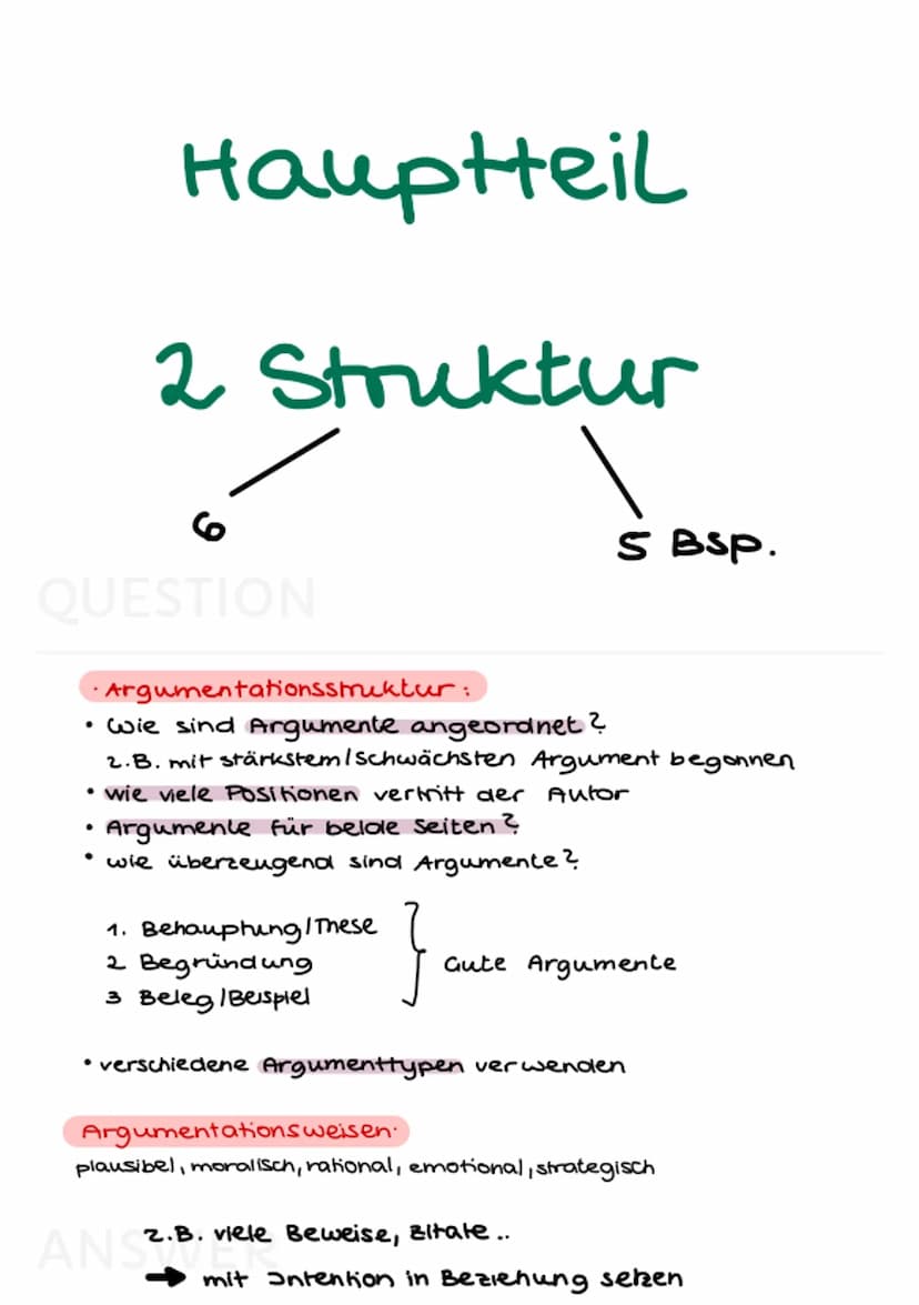 sachtextanalyse
(pragmatische Texte) Aufbau Sachtextanalyse
allgemein (6)
QUESTION
· Einleitungssatz (TTATQE)
knappe Einführung ins Thema
(m