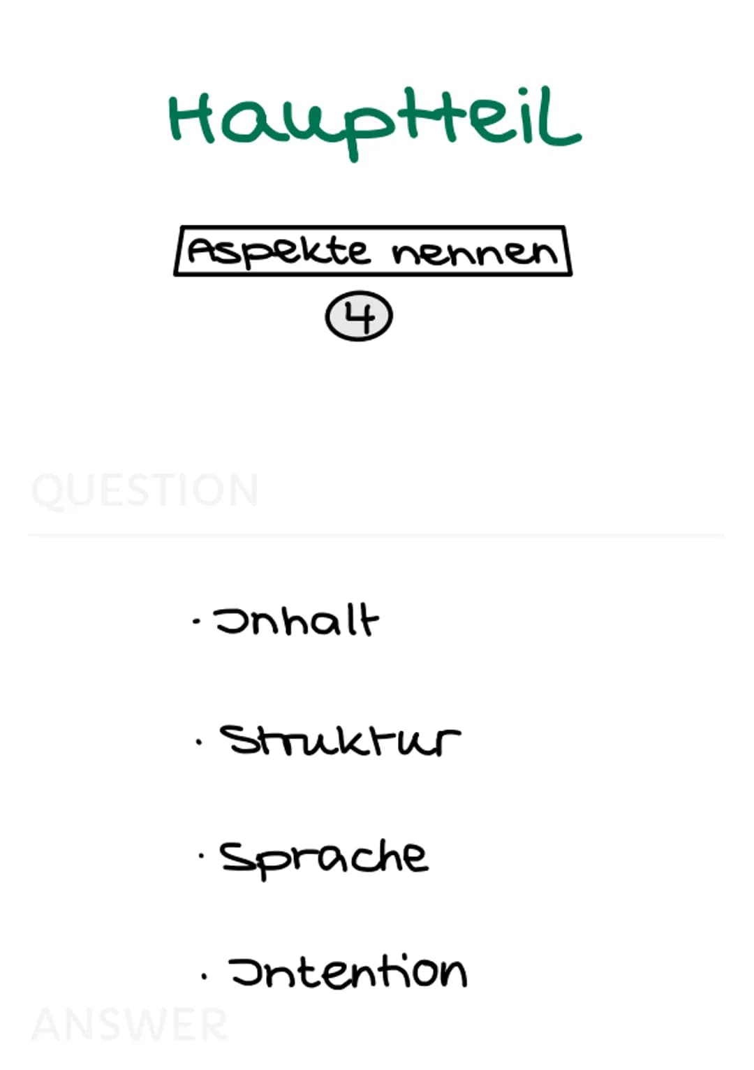 sachtextanalyse
(pragmatische Texte) Aufbau Sachtextanalyse
allgemein (6)
QUESTION
· Einleitungssatz (TTATQE)
knappe Einführung ins Thema
(m