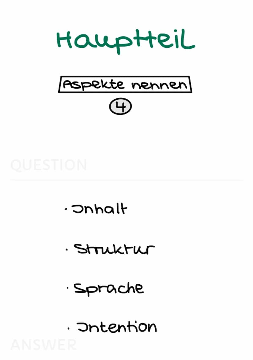 sachtextanalyse
(pragmatische Texte) Aufbau Sachtextanalyse
allgemein (6)
QUESTION
· Einleitungssatz (TTATQE)
knappe Einführung ins Thema
(m