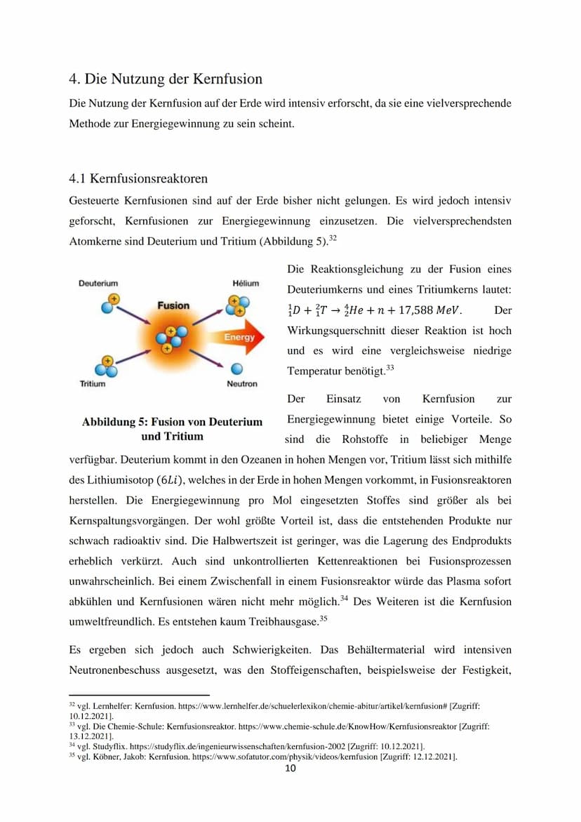 Kernfusion -
Die Energiequelle der Zukunft?
Eine Ausarbeitung im Fach Chemie
von Luca Schmidt Inhaltsverzeichnis
1. Einleitung.
2. Wie funkt