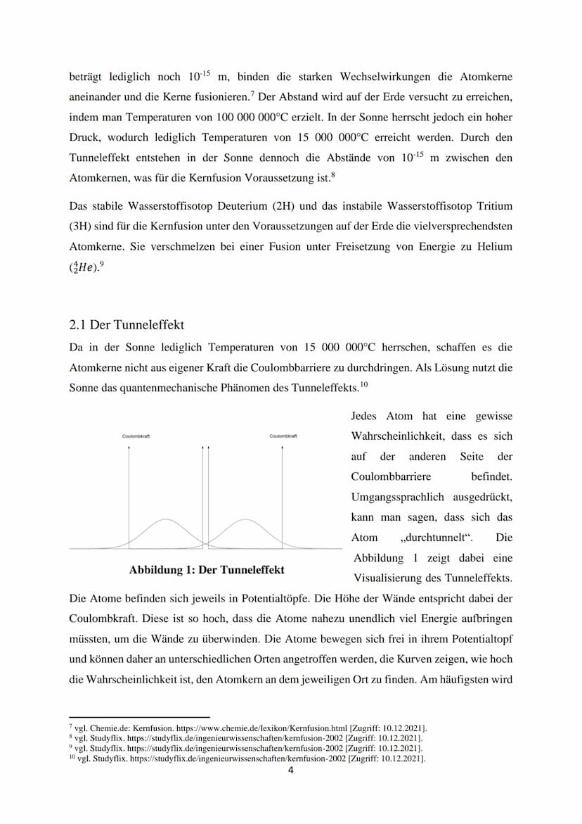 Kernfusion -
Die Energiequelle der Zukunft?
Eine Ausarbeitung im Fach Chemie
von Luca Schmidt Inhaltsverzeichnis
1. Einleitung.
2. Wie funkt