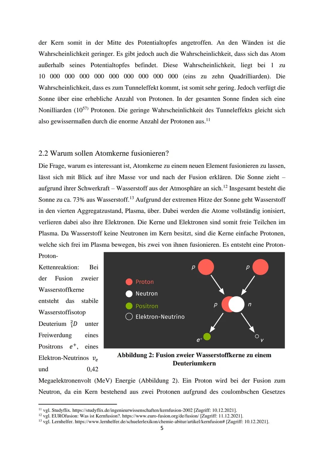 Kernfusion -
Die Energiequelle der Zukunft?
Eine Ausarbeitung im Fach Chemie
von Luca Schmidt Inhaltsverzeichnis
1. Einleitung.
2. Wie funkt