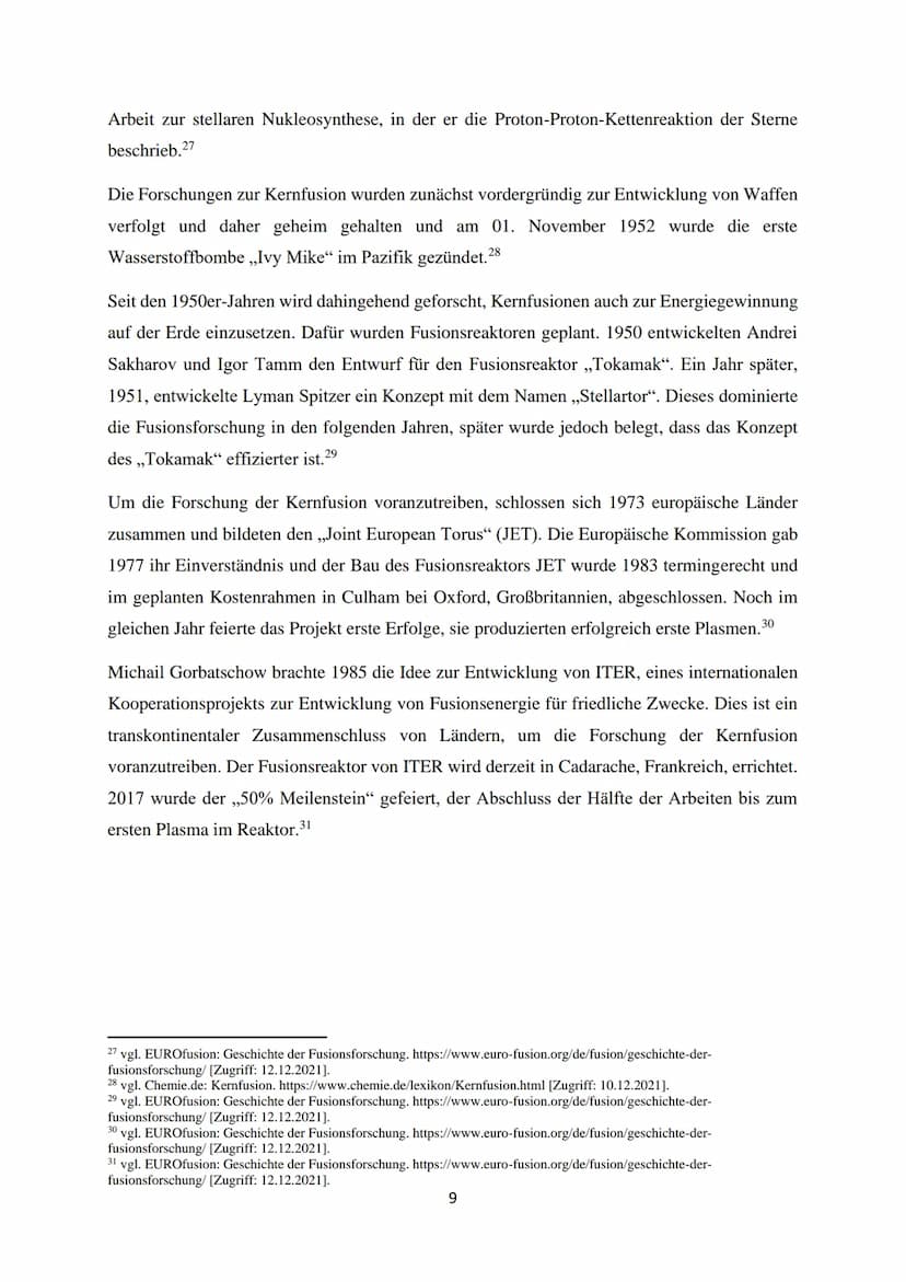 Kernfusion -
Die Energiequelle der Zukunft?
Eine Ausarbeitung im Fach Chemie
von Luca Schmidt Inhaltsverzeichnis
1. Einleitung.
2. Wie funkt