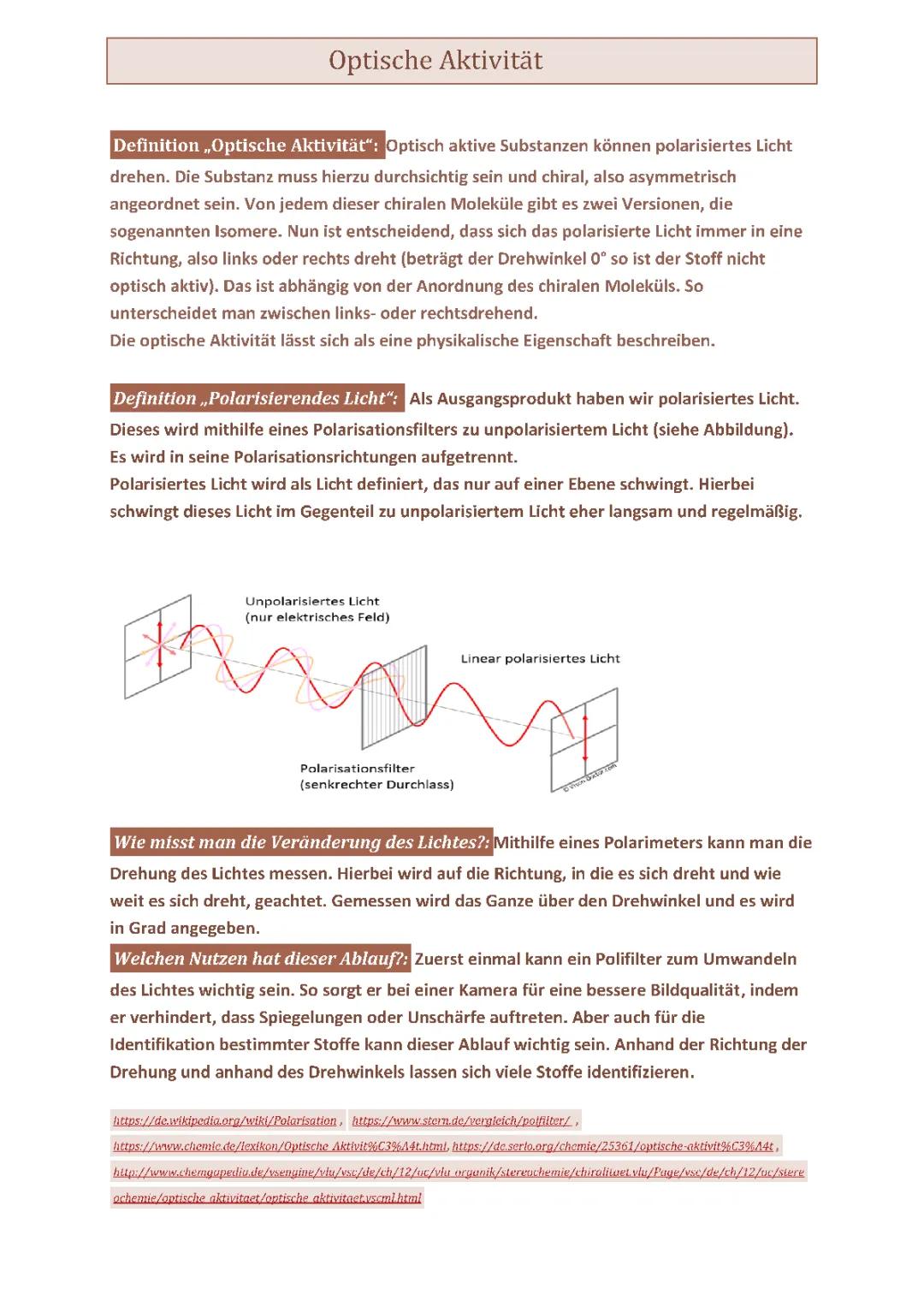 Optische Aktivität und Polarisiertes Licht einfach erklärt – mit Beispielen, Zucker, Aminosäuren und mehr!