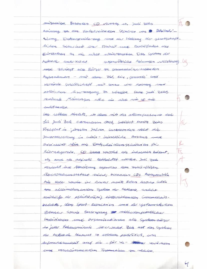2. Klausur - Leistungskurs Deutsch - 12/1
Thema: Juli Zeh - Corpus Delicti
24.11.2023
Erlaubtes Hilfsmittel: Wörterbuch der deutschen Rechts
