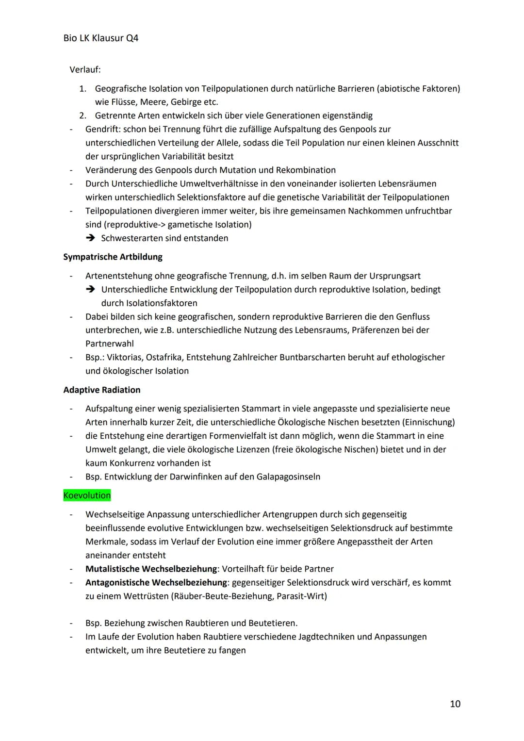 Bio LK Klausur Q4
Begriff
Glossar
Polymorphismus
Art
Allel
Genpool
Variabilität
ökologische Nische
Population
Evolution
Evolutionsfaktor
Gen