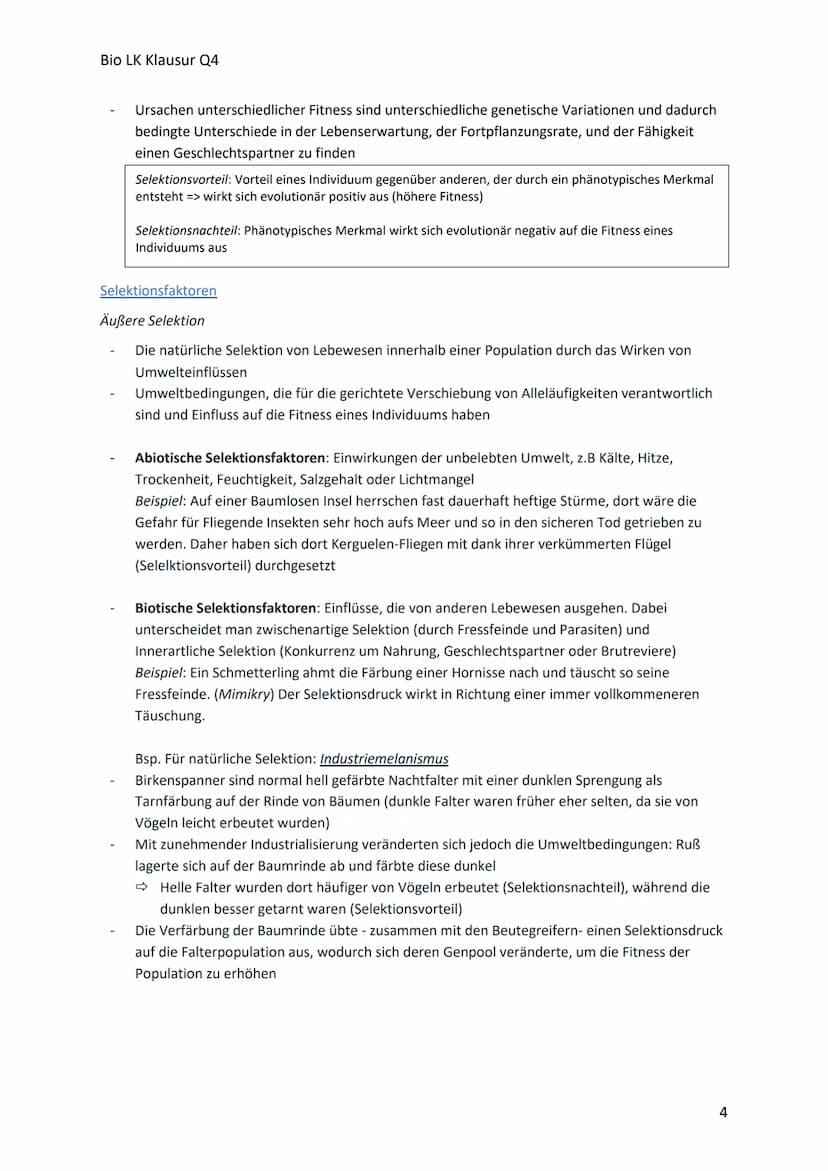Bio LK Klausur Q4
Begriff
Glossar
Polymorphismus
Art
Allel
Genpool
Variabilität
ökologische Nische
Population
Evolution
Evolutionsfaktor
Gen