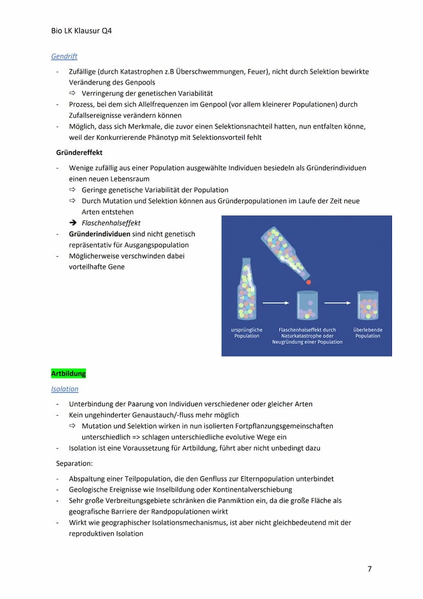 Bio LK Klausur Q4
Begriff
Glossar
Polymorphismus
Art
Allel
Genpool
Variabilität
ökologische Nische
Population
Evolution
Evolutionsfaktor
Gen