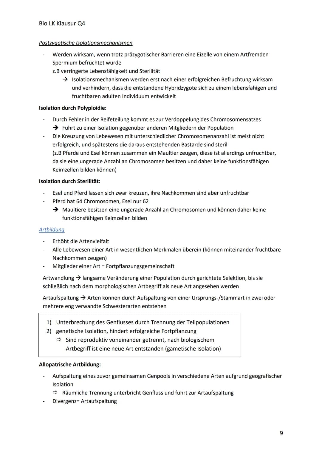 Bio LK Klausur Q4
Begriff
Glossar
Polymorphismus
Art
Allel
Genpool
Variabilität
ökologische Nische
Population
Evolution
Evolutionsfaktor
Gen