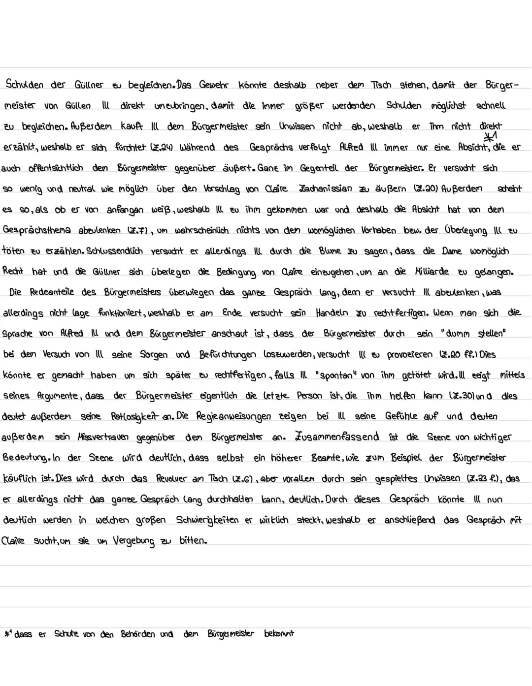 SZENENANALYSE ILL BEIM BÜRGERMEISTER
In dem Werk Der Besuch der alten Dame von Friedrich Dürrenmatt geht es um eine alte Dame, die als
Milli