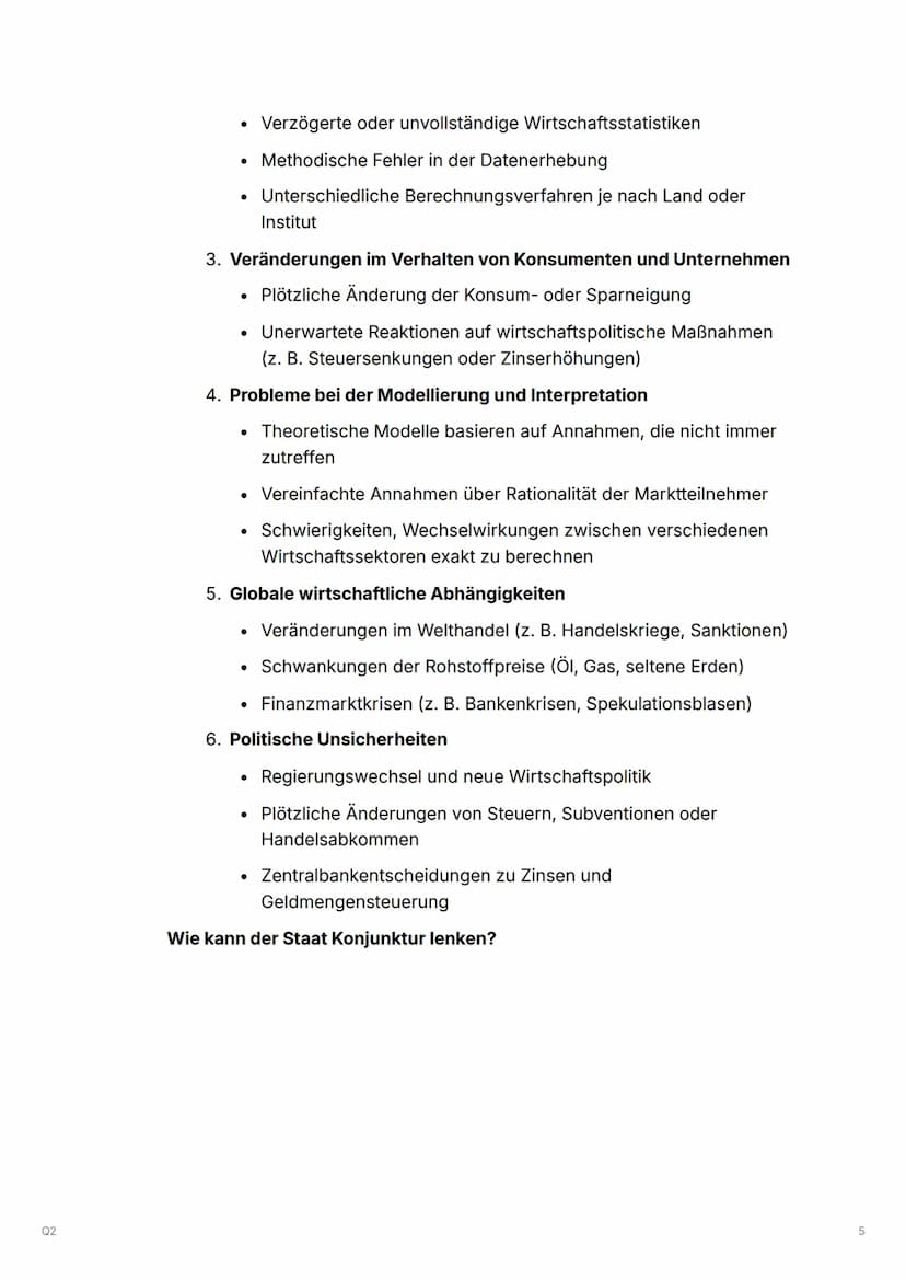 02
Q2
Q2.1 Konjunkturanalyse und Konjunkturpolitik-Herausforderungen
prozessorientierter Wirtschaftspolitik
▼ Beobachtung, Analyse und Progn