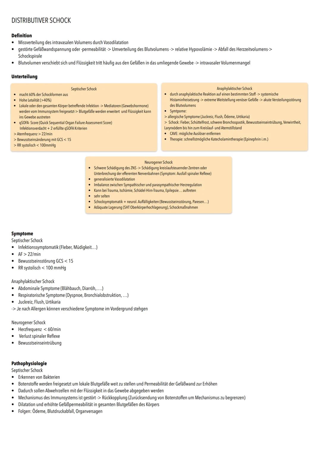 ●
DEFINITION SCHOCK S
• Blutkreislauf im Körper ist lebensbedrohlich gestört
●
Missverständnis zwischen Bedarf und Angebot an Sauerstoff -> 