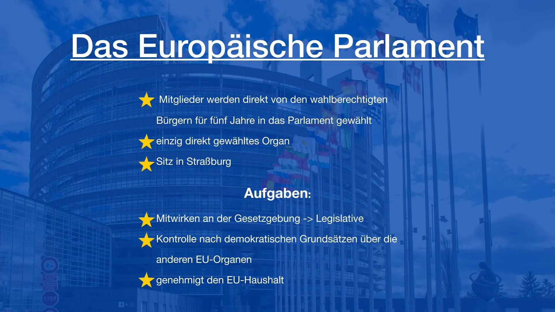 Das Institutionsgefüge
der Europäischen Union # Gliederung

*   Welche EU-Institutionen und Organe gibt es ?

*   Wie agieren diese miteinan