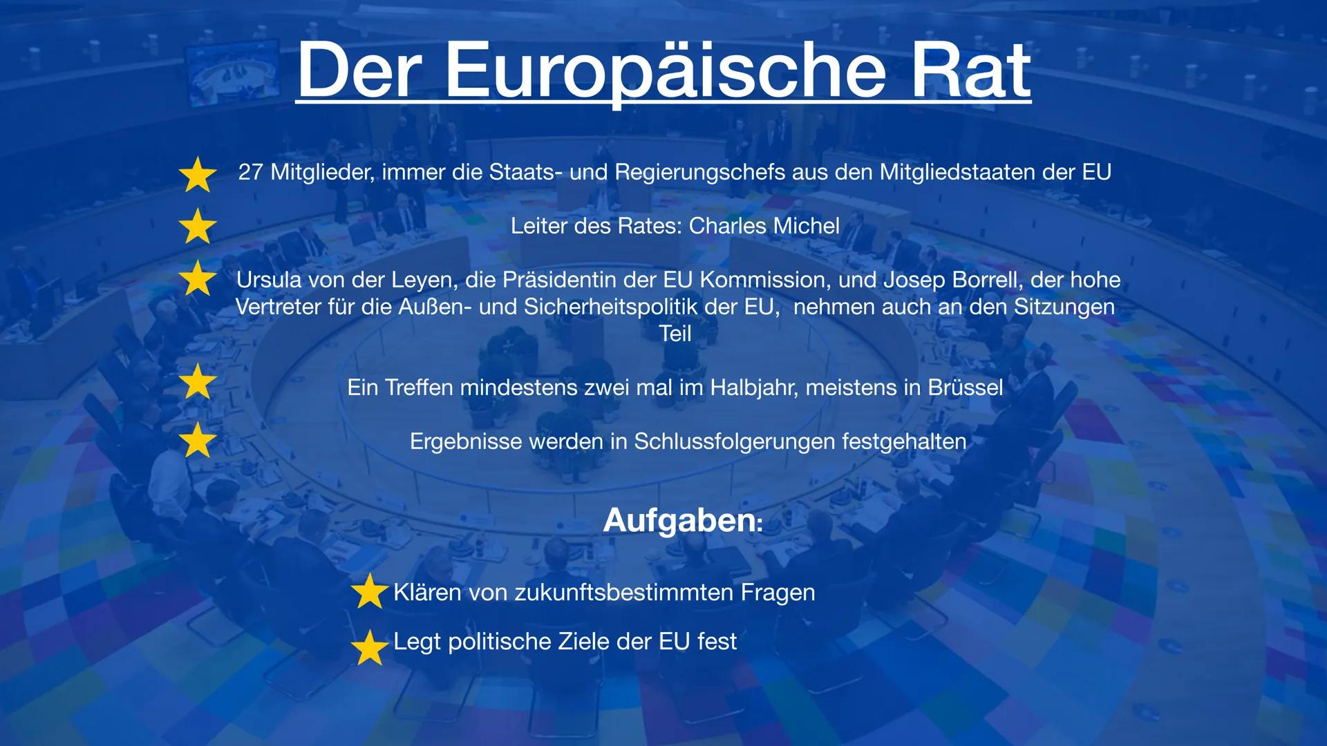 Das Institutionsgefüge
der Europäischen Union # Gliederung

*   Welche EU-Institutionen und Organe gibt es ?

*   Wie agieren diese miteinan