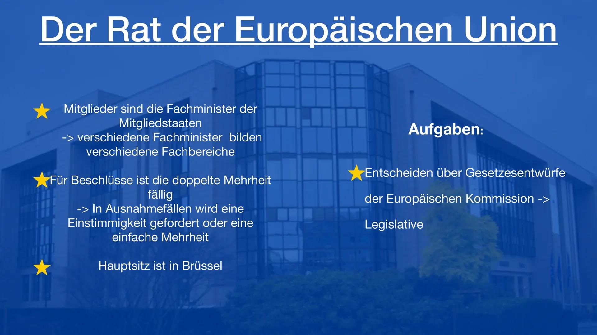 Das Institutionsgefüge
der Europäischen Union # Gliederung

*   Welche EU-Institutionen und Organe gibt es ?

*   Wie agieren diese miteinan