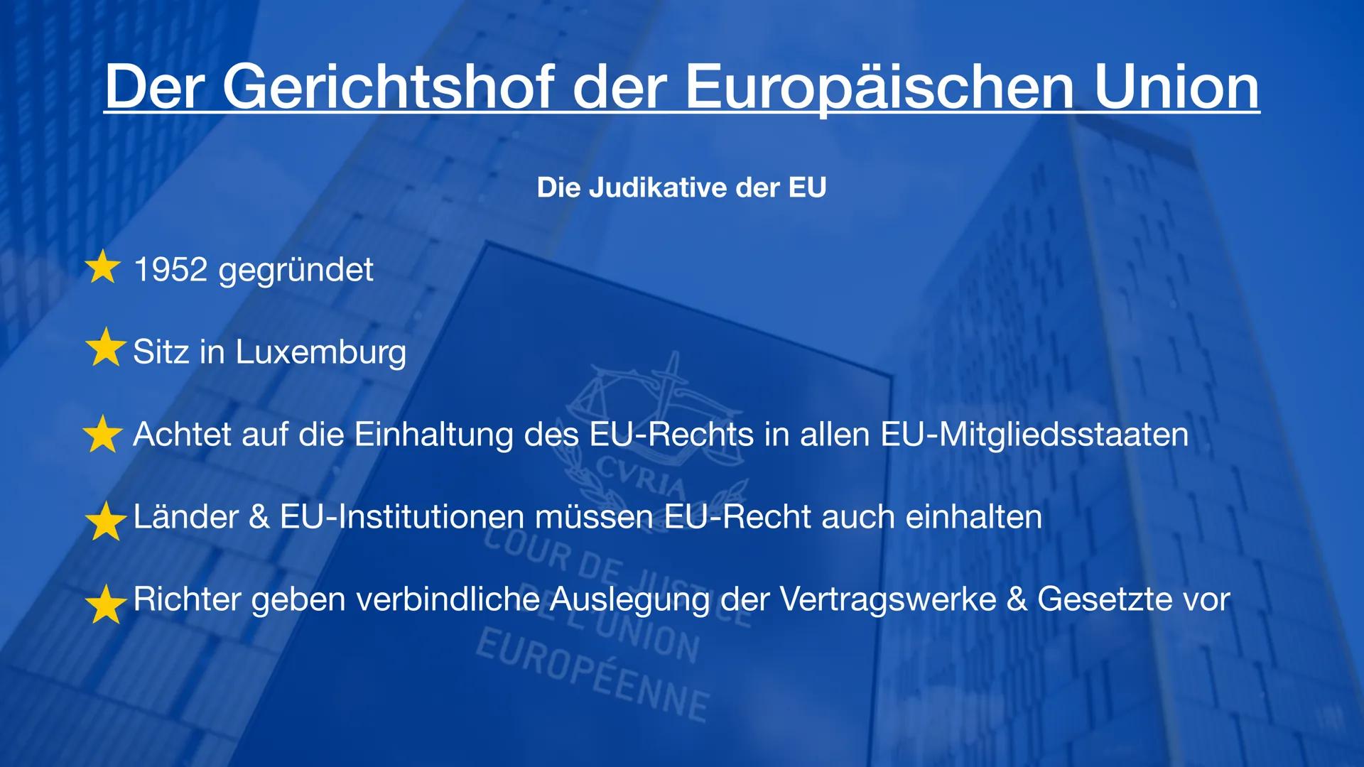 Das Institutionsgefüge
der Europäischen Union # Gliederung

*   Welche EU-Institutionen und Organe gibt es ?

*   Wie agieren diese miteinan