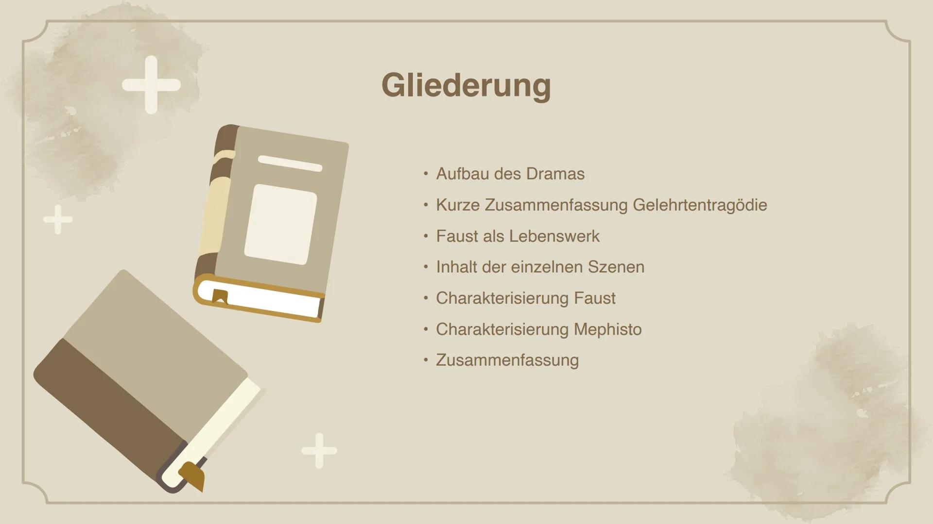 
<h2 id="gliederung">Gliederung</h2>
<p>Das Drama ist in verschiedene Phasen unterteilt, darunter die Exposition, die beiden Peripetien und 