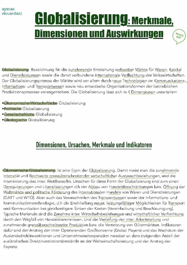 Know Abiturvorbereitung Sozialwissenschaften: Globalisierung thumbnail