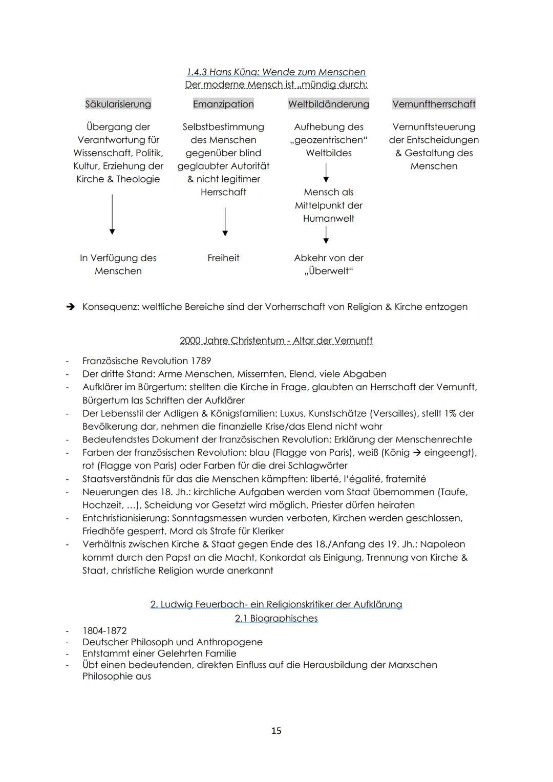 Religion GK - Abitur Zusammenfassung
Inhaltsverzeichnis
Die Anfänger (II): Von der Bewegung um Jesus zu den Gemeinden des Christus.
1. Der h