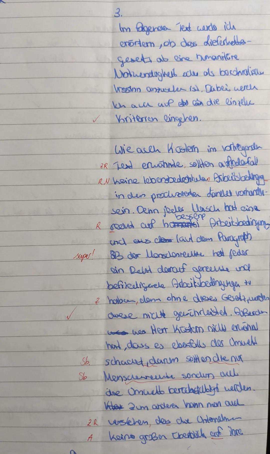 Aufgabenstellung:
Thema: Lieferkettengesetz-humanitäre Notwendigkeit oder bürokratischer Irrsinn?
1) Nenne die Ziele der Wirtschaftspolitik 